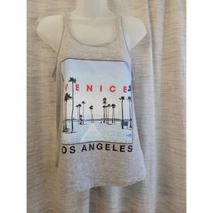 Los Angeles Venice women's gray colored razorback tank top size small